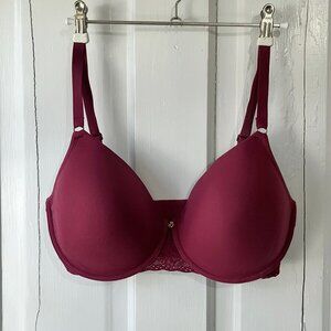 Natori Bliss Perfection Comfort Contour Underwire Bra Dark Cherry 34G